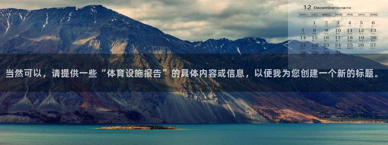 意昂4娱乐40996：当然可以，请提供一些“体育设施报告”的