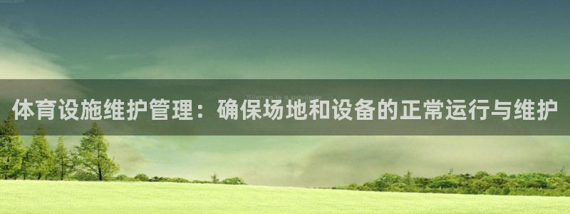 意昂平台体育：体育设施维护管理：确保场地和设备的正常
